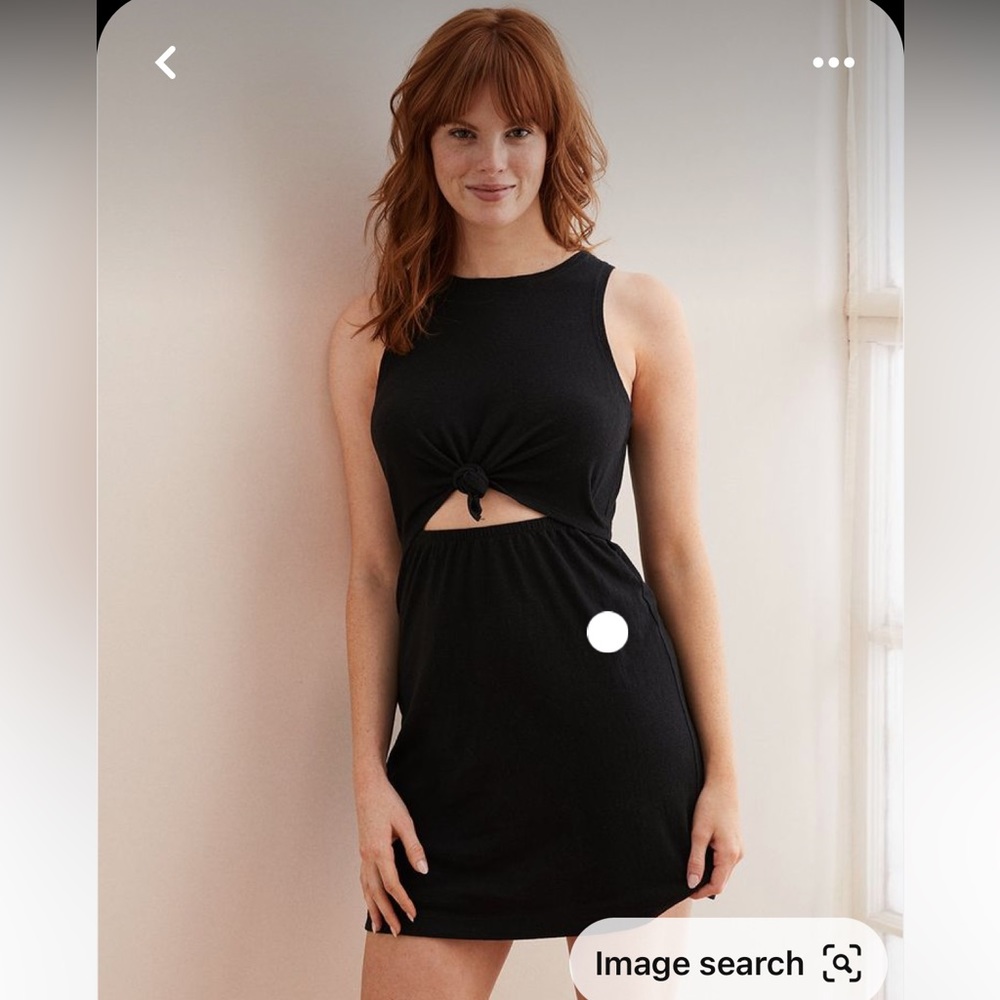 Aerie Cutout Knot Dress